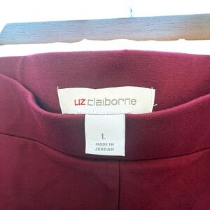 Liz‎ Claiborne Burgundy Leggings